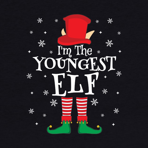 I'm The Youngest Elf Matching Family Christmas Pajama Shirt by TheMjProduction